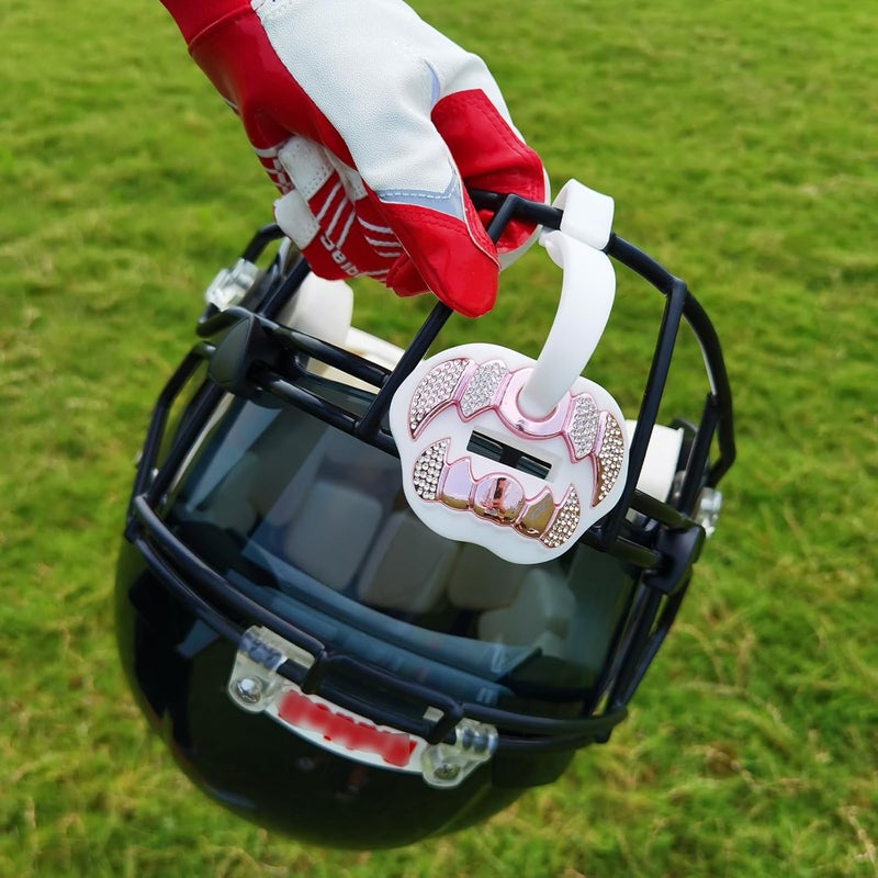 LeCool Football Mouth Guard with Connected Strap- 3D Beast Chrome Adult and Youth Mouth Guard-Mouth Piece for Sports for Maximum Air Flow and Teeth Protection - Image 4